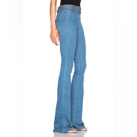 VERONICA BEARD Biscayne Braided Mid Rise Bootcut Jeans - size 6 - Picture 4 of 10